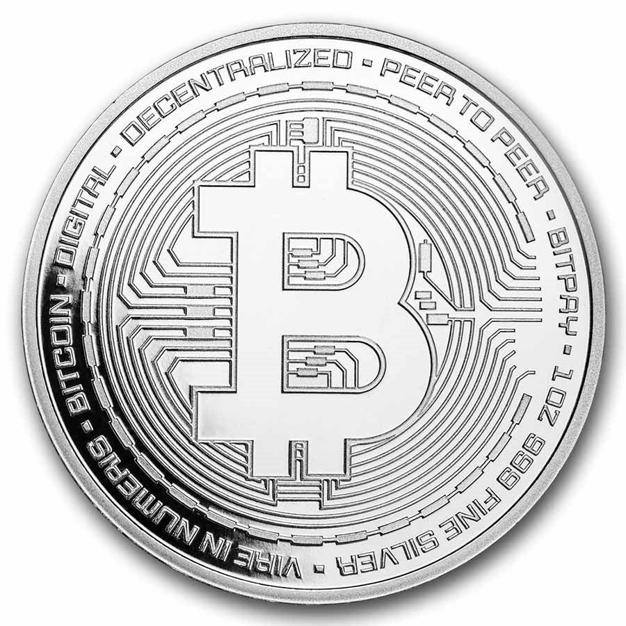 Apmex 1 oz Silver Round - Bitcoin