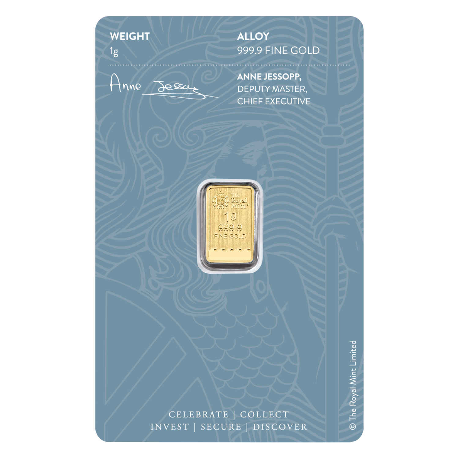 British Britannia 1 Gram Gold Bar