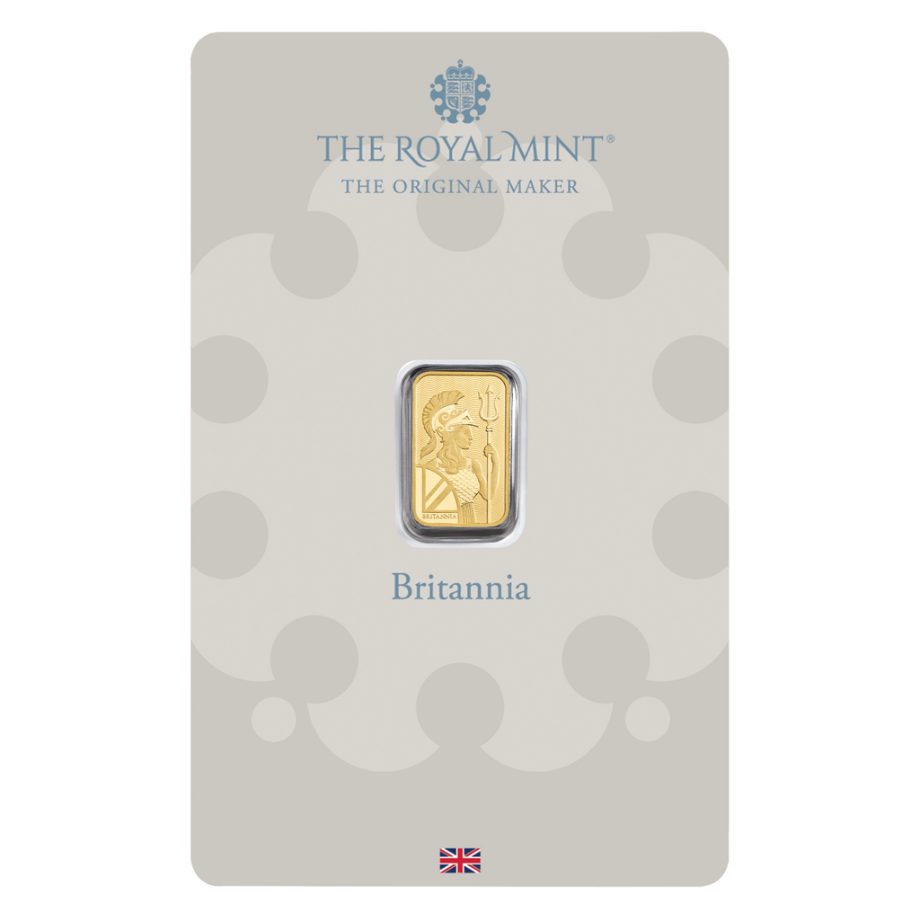 British Britannia 1 Gram Gold Bar