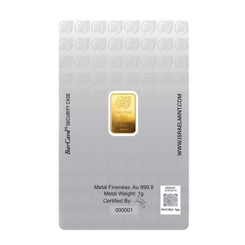 1 gram Gold Bar - Dove of Peace
