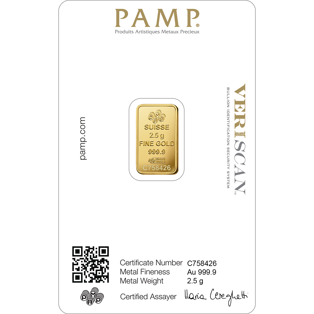 Lady Fortuna™ Gold Minted Bar - 2.5g