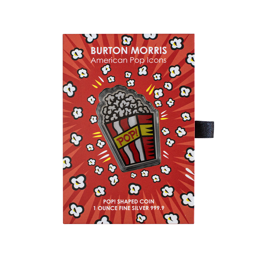 Burton Morris American Icons 1oz Silver Coin - Pop!