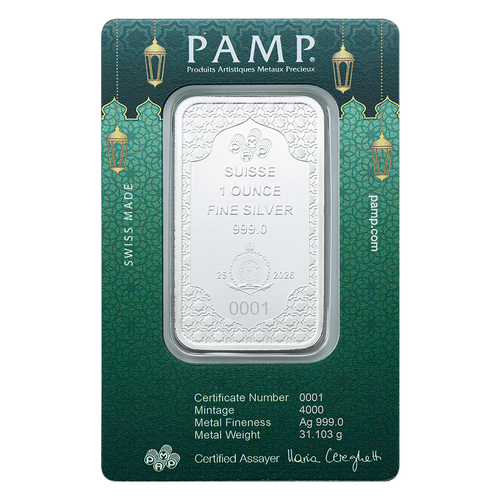 1oz Silver Bar Eid Mubarak